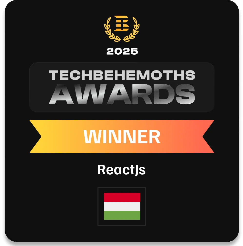TechBehemoths Awards 2025, Winner, ReactJs, Hungary